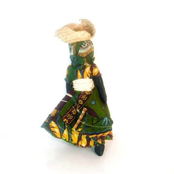 Jamaican Caribbean Calypso Handmade Folk Art Ethnic Souvenir Plush Doll - Picture 5 of 6